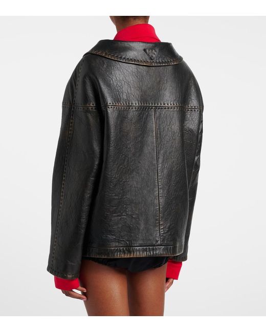 Prada Black Leather Jacket