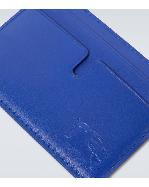 Burberry Blue Ekd Leather Card Holder for men