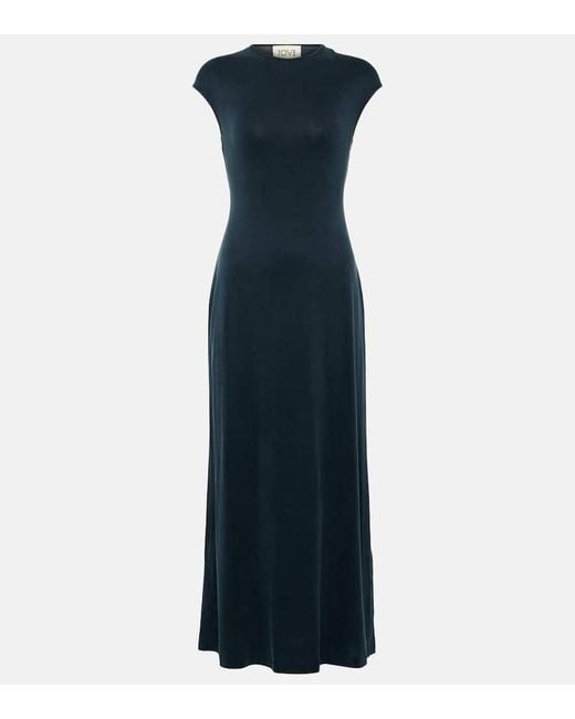 TOVE Blue Marcele Midi Dress