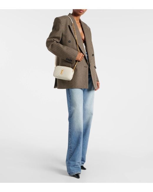 Saint Laurent Natural Lou Mini Leather Shoulder Bag