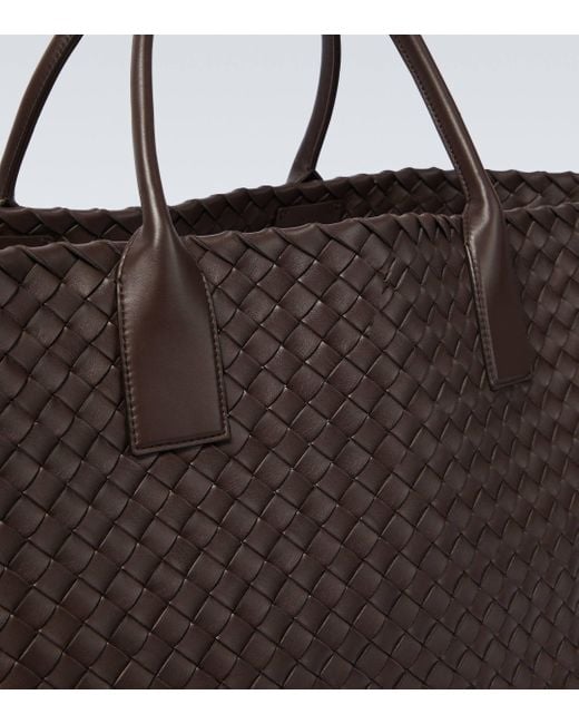 Bottega Veneta Black Cabat Large Leather Tote Bag for men