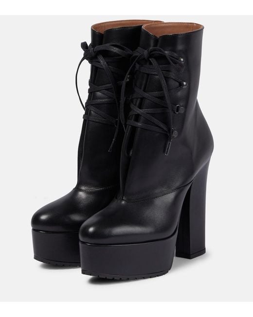 Alaïa Black Trekk 135 Leather Ankle Boots