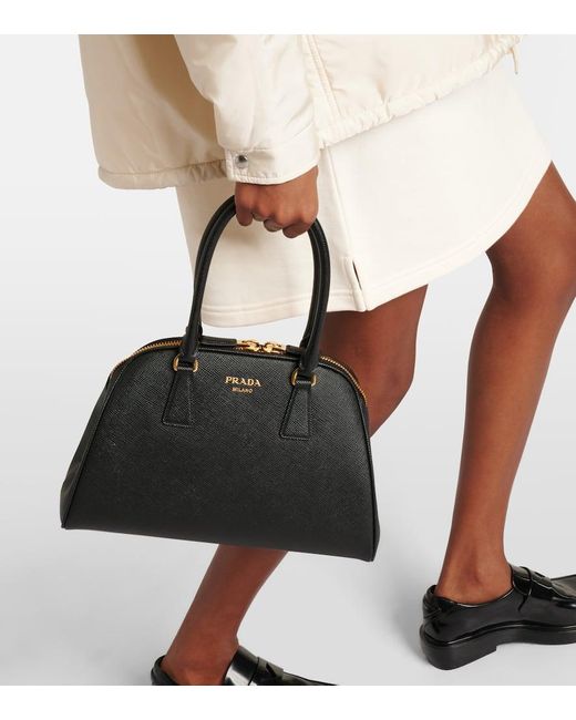 Prada Black Saffiano Leather Medium Tote Bag