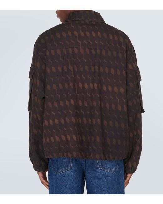 Dries Van Noten Feldjacke Vidway Aus Einem Baumwollgemisch in Black für Herren