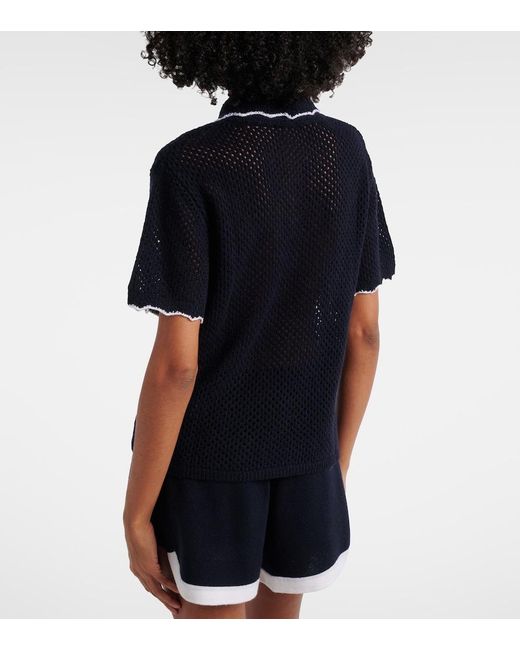 Jardin Des Orangers Black Wool And Cashmere Polo Sweater