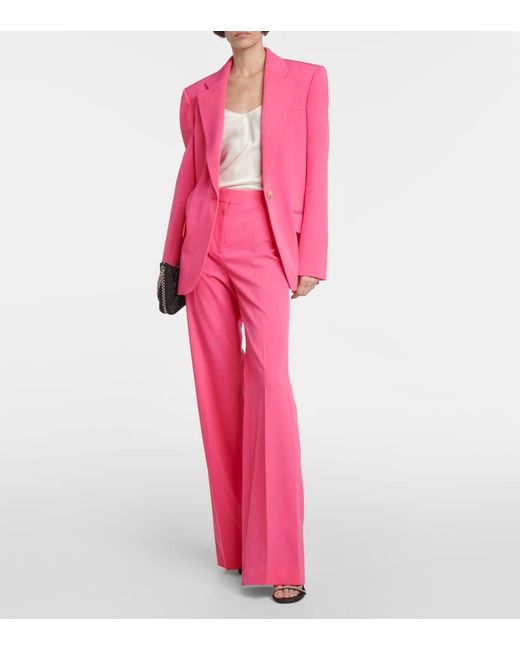 Blazer in lana di Stella McCartney in Pink