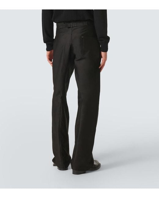 Maison Margiela Black Cotton Straight Pants for men