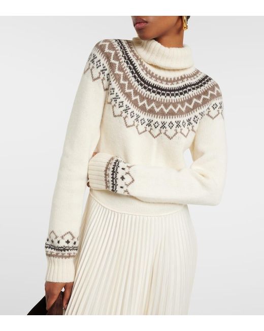 Polo Ralph Lauren Natural Hybrid Sweater-pleated Turtleneck Dress