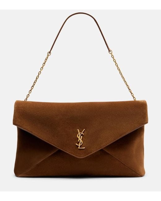 Borsa A Spalla Cassandre di Saint Laurent in Brown