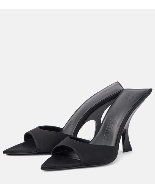 The Attico Black Ester 95 Satin Mules