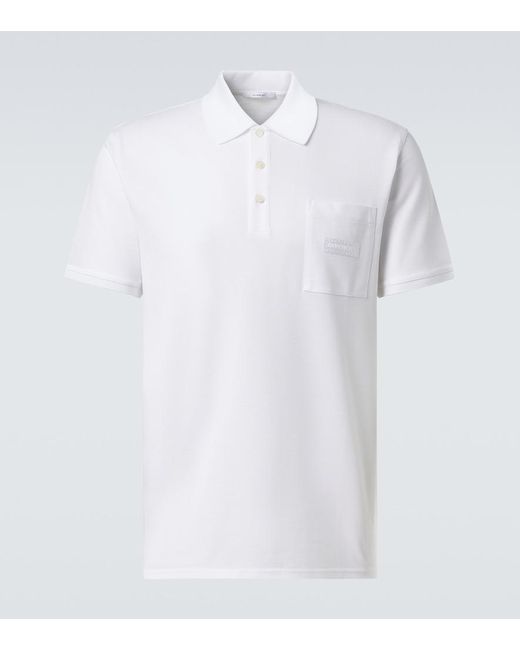 Polo En Pique De Coton A Logo Givenchy pour homme en coloris White