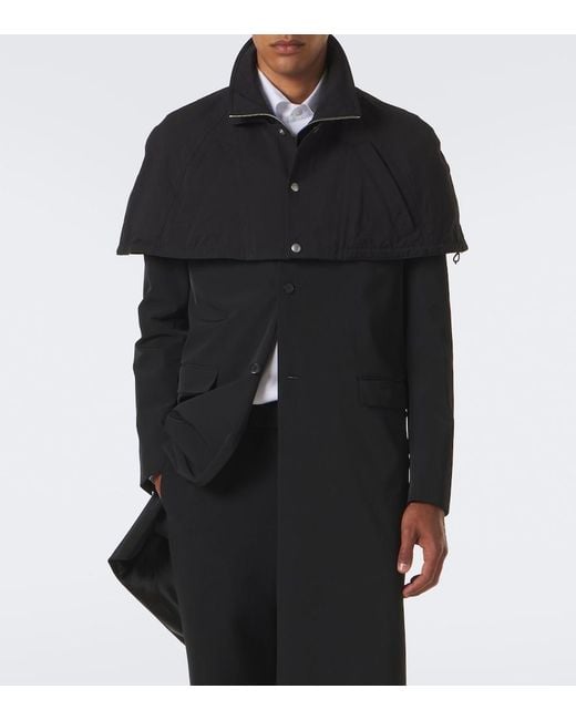 Prada Black Re-Nylon Cropped Cape for men