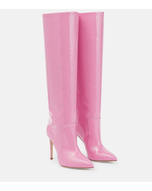 Paris Texas Patent Leather Knee-high Boots in Pink | Lyst