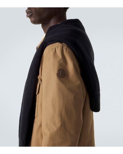 Moncler Brown Cotton-Blend Jacket for men