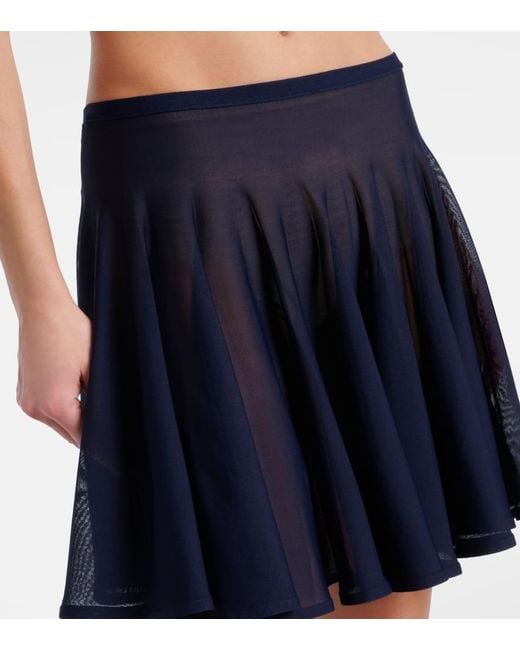 Alaïa Blue Knitted Miniskirt