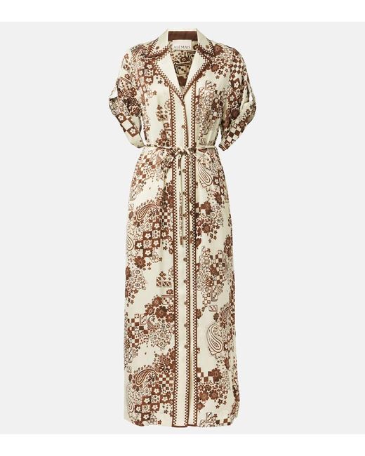 Vestido Camisero Vinnie De Saten ALÉMAIS de color Metallic