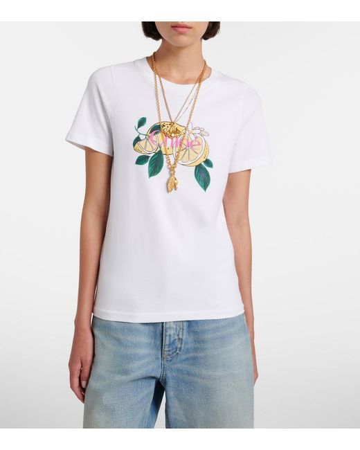 Chloé White Printed Cotton T-Shirt