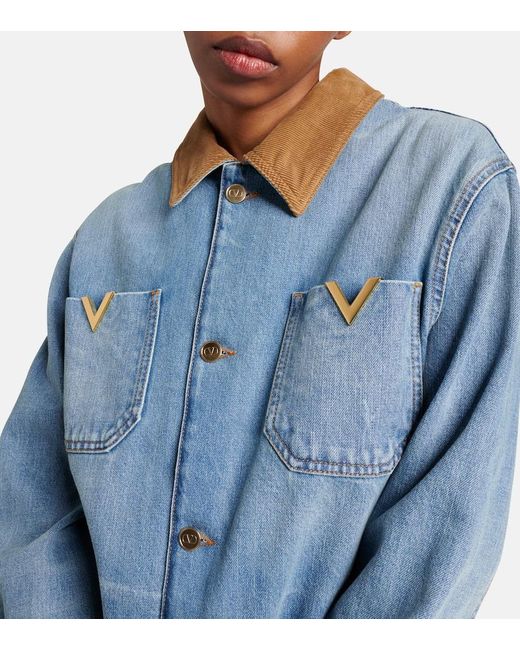 Valentino Blue Vgold Denim Jacket