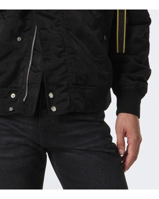 Fendi Black Shearling-Trimmed Technical Blouson Jacket for men