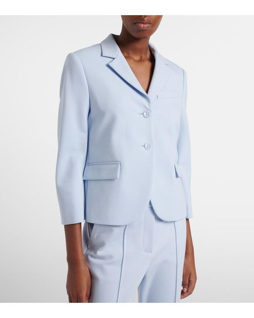 Dorothee Schumacher Blue Emotional Essence Cropped Blazer