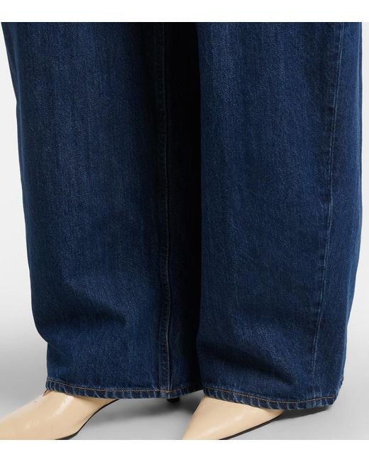 Jil Sander Blue Barrel-Leg Jeans