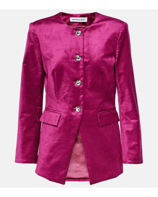 Veronica Beard Pink Cencia Satin Jacket