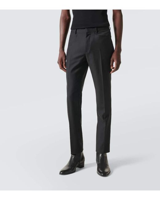 Tom Ford Schmale Hose Dyllan Aus Wolle Und Mohair in Black für Herren