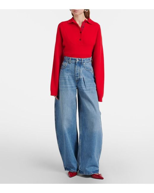 Jacquemus Blue Barrel-Leg Jeans