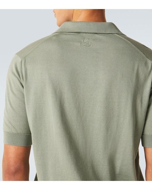 Lardini Green Cotton Pique Polo Shirt for men