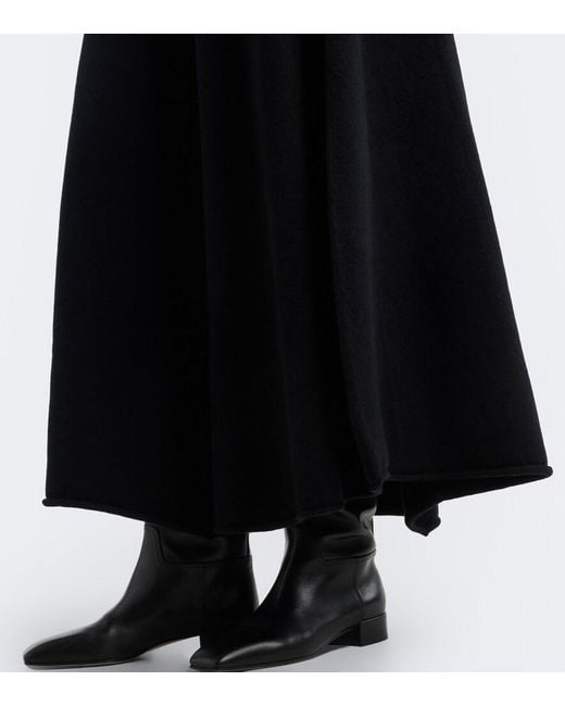 Extreme Cashmere Black N°498 Grace Cashmere-Blend Maxi Skirt