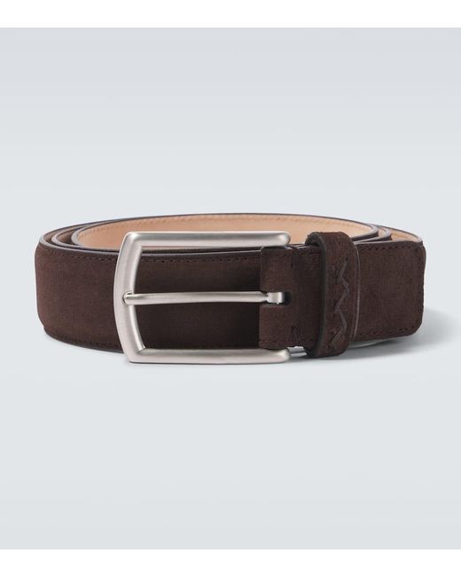 Ceinture En Daim Zegna pour homme en coloris Brown