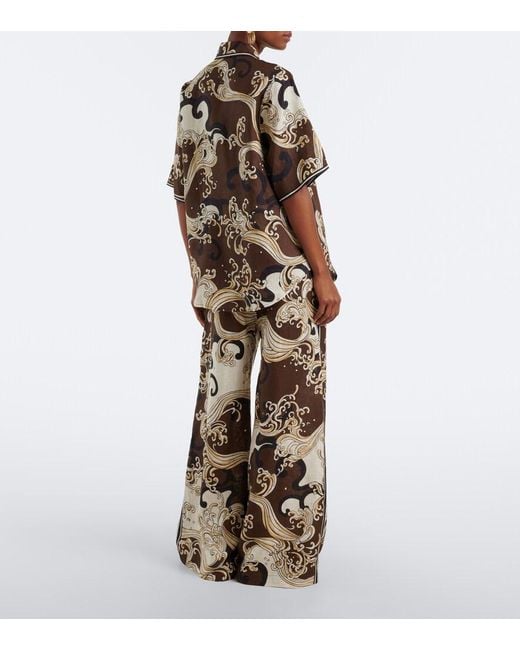 ALÉMAIS Multicolor Otis Printed Linen Wide-Leg Pants