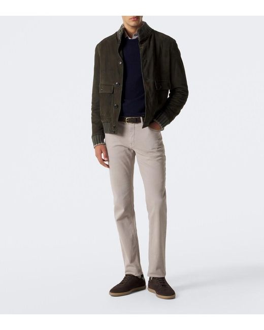 Brioni Gray Meribel Slim Jeans for men