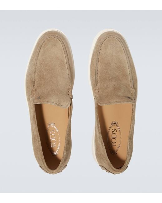 Tod's White Slip-on Suede Loafers for men