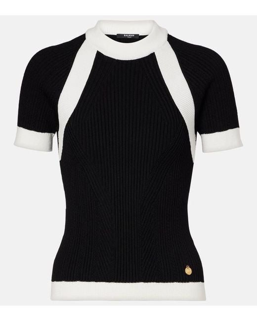 Top Balmain en coloris Black