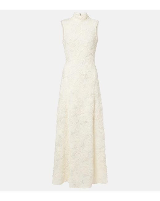ROTATE BIRGER CHRISTENSEN White Maxikleid Aus Mesh