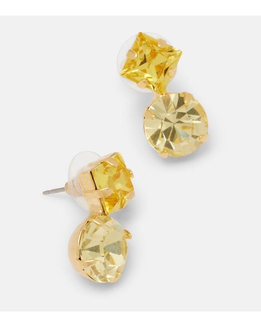 Jennifer Behr Metallic Gaven Embellished-Plated Earrings