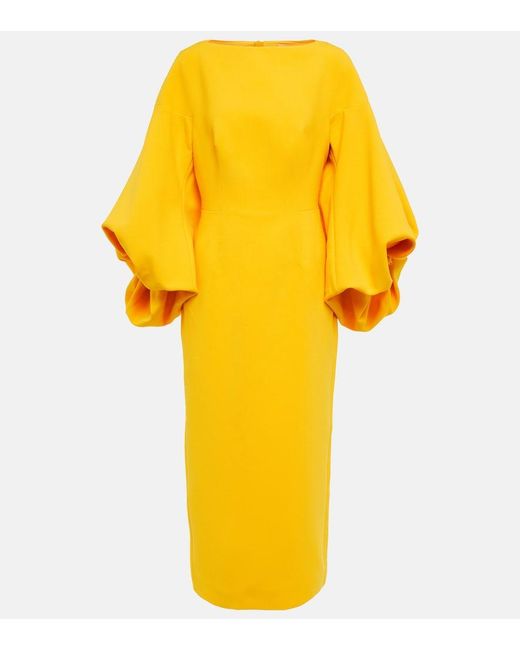 Roksanda Yellow Garance Midi Dress