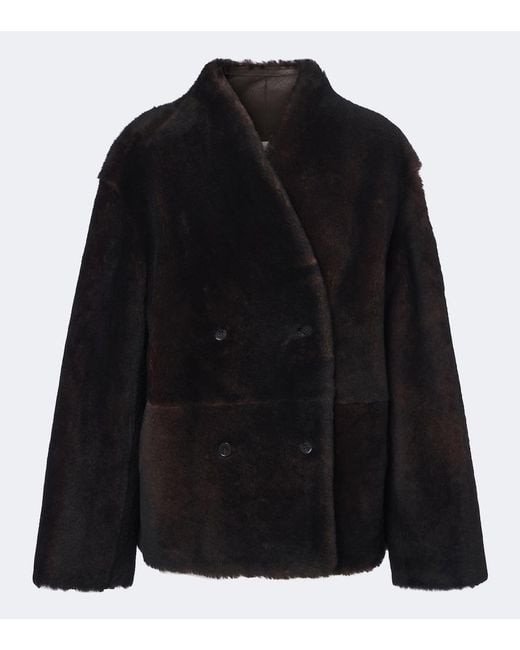 Loulou de Saison Black Catherine Reversible Shearling Jacket