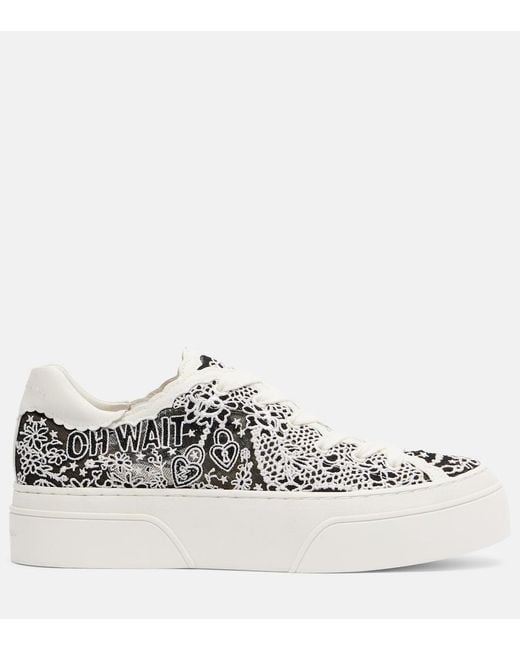 Zimmermann White Pixie Lace Platform Sneakers
