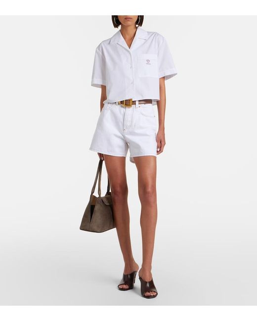 Versace White Denim Shorts