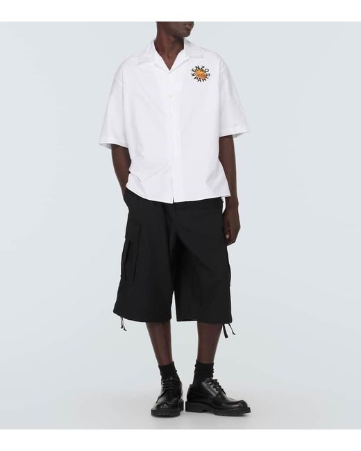 Camisa bowling de jersey de algodon KENZO de hombre de color White