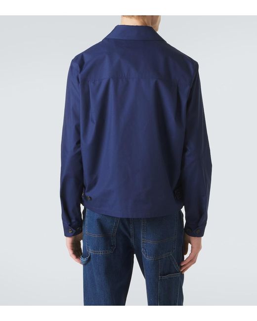 Prada Blue Technical Blouson Jacket for men
