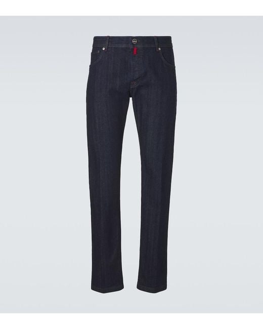 Kiton Blue Slim Jeans for men