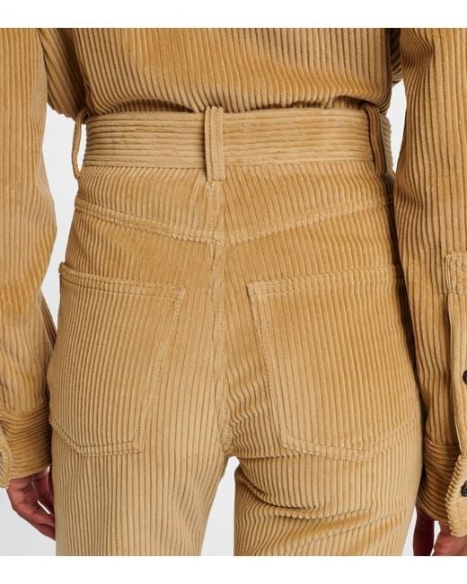 Pantaloni Flared di Bottega Veneta in Natural