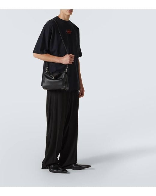 Balenciaga White Rodeo Small Leather Messenger Bag for men