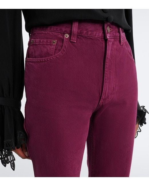 Chloé Purple Mid-Rise Slim Jeans
