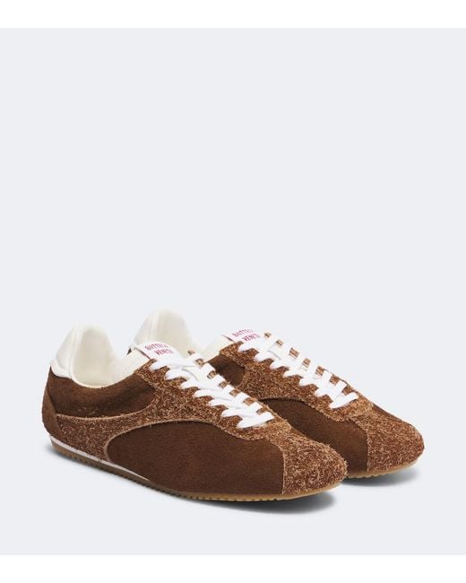 Bottega Veneta Brown Shot Suede Sneakers