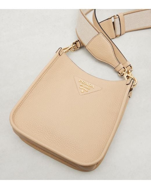 Prada Natural Mini Leather Shoulder Bag