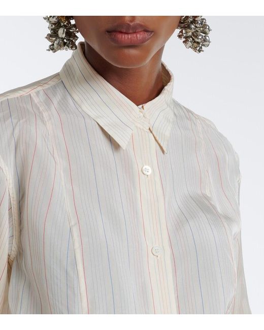 Dries Van Noten White Striped Shirt